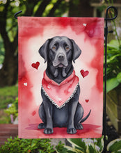 Load image into Gallery viewer, Black Labrador Retriever Valentine’s Day Garden Flag – Dog-Themed Heart Yard Decor