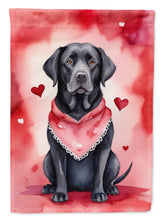 Load image into Gallery viewer, Black Labrador Retriever Valentine’s Day Garden Flag – Dog-Themed Heart Yard Decor