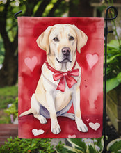 Load image into Gallery viewer, Yellow Labrador Retriever Valentine’s Day Garden Flag – Dog-Themed Heart Yard Decor