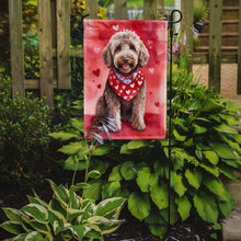 Load image into Gallery viewer, Labradoodle Valentine’s Day Garden Flag – Dog-Themed Heart Yard Decor