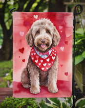Load image into Gallery viewer, Labradoodle Valentine’s Day Garden Flag – Dog-Themed Heart Yard Decor