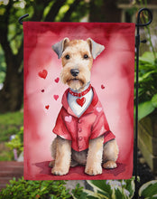 Load image into Gallery viewer, Lakeland Terrier Valentine’s Day Garden Flag – Dog-Themed Heart Yard Decor
