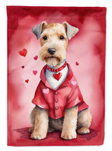 Load image into Gallery viewer, Lakeland Terrier Valentine’s Day Garden Flag – Dog-Themed Heart Yard Decor
