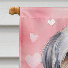 Load image into Gallery viewer, Lhasa Apso My Valentine House Flag