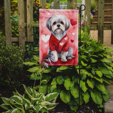 Load image into Gallery viewer, Lhasa Apso Valentine’s Day Garden Flag – Dog-Themed Heart Yard Decor