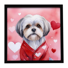 Load image into Gallery viewer, Lhasa Apso My Valentine Framed Metal Print