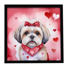 Load image into Gallery viewer, Lhasa Apso My Valentine Framed Metal Print