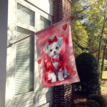 Load image into Gallery viewer, Maltese My Valentine House Flag