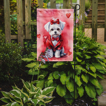 Load image into Gallery viewer, Maltese Valentine’s Day Garden Flag – Dog-Themed Heart Yard Decor