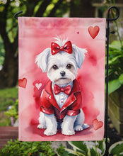 Load image into Gallery viewer, Maltese Valentine’s Day Garden Flag – Dog-Themed Heart Yard Decor