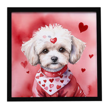 Load image into Gallery viewer, Maltipoo My Valentine Framed Metal Print