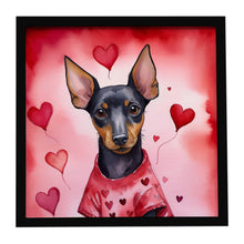 Load image into Gallery viewer, Manchester Terrier My Valentine Framed Metal Print