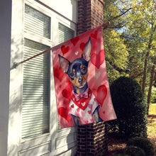Load image into Gallery viewer, Miniature Pinscher My Valentine House Flag