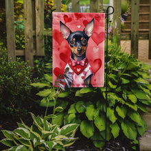 Load image into Gallery viewer, Miniature Pinscher Valentine’s Day Garden Flag – Dog-Themed Heart Yard Decor
