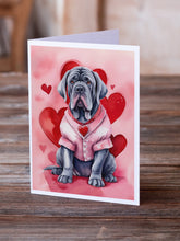 Load image into Gallery viewer, Neapolitan Mastiff My Valentine Greeting Cards - Blank Note Cards – 8-Pack of Artist-Designed Cards with Envelopes