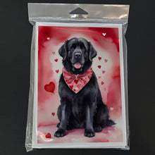 Load image into Gallery viewer, Newfoundland My Valentine Greeting Cards - Blank Note Cards – 8-Pack of Artist-Designed Cards with Envelopes