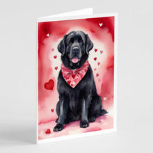 Load image into Gallery viewer, Newfoundland My Valentine Greeting Cards - Blank Note Cards – 8-Pack of Artist-Designed Cards with Envelopes