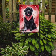 Load image into Gallery viewer, Newfoundland Valentine’s Day Garden Flag – Dog-Themed Heart Yard Decor