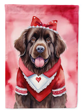 Load image into Gallery viewer, Newfoundland Valentine’s Day Garden Flag – Dog-Themed Heart Yard Decor