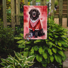 Load image into Gallery viewer, Newfoundland Valentine’s Day Garden Flag – Dog-Themed Heart Yard Decor