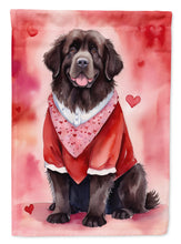 Load image into Gallery viewer, Newfoundland Valentine’s Day Garden Flag – Dog-Themed Heart Yard Decor