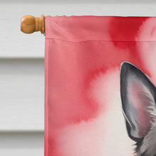 Load image into Gallery viewer, Norwegian Elkhound My Valentine House Flag