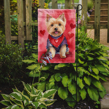 Load image into Gallery viewer, Norwich Terrier Valentine’s Day Garden Flag – Dog-Themed Heart Yard Decor
