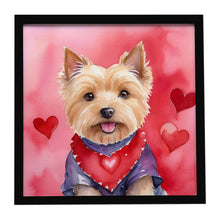 Load image into Gallery viewer, Norwich Terrier My Valentine Framed Metal Print