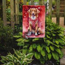 Load image into Gallery viewer, Nova Scotia Duck Tolling Retriever Valentine’s Day Garden Flag – Dog-Themed Heart Yard Decor