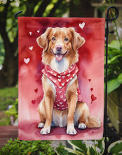 Load image into Gallery viewer, Nova Scotia Duck Tolling Retriever Valentine’s Day Garden Flag – Dog-Themed Heart Yard Decor