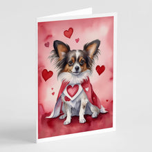 Load image into Gallery viewer, Papillon My Valentine Greeting Cards - Blank Note Cards – 8-Pack of Artist-Designed Cards with Envelopes
