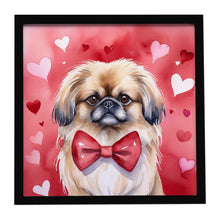 Load image into Gallery viewer, Pekingese My Valentine Framed Metal Print