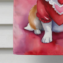 Load image into Gallery viewer, Corgi My Valentine House Flag