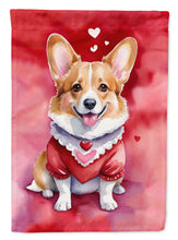 Load image into Gallery viewer, Corgi Valentine’s Day Garden Flag – Dog-Themed Heart Yard Decor