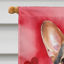 Load image into Gallery viewer, Corgi My Valentine House Flag