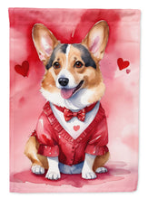 Load image into Gallery viewer, Corgi My Valentine House Flag