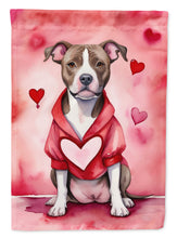 Load image into Gallery viewer, Pit Bull Terrier Valentine’s Day Garden Flag – Dog-Themed Heart Yard Decor