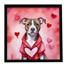 Load image into Gallery viewer, Pit Bull Terrier My Valentine Framed Metal Print