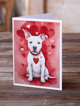 Load image into Gallery viewer, Pit Bull Terrier My Valentine Greeting Cards - Blank Note Cards – 8-Pack of Artist-Designed Cards with Envelopes