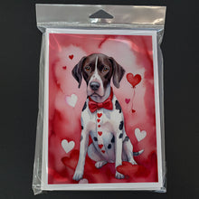 Load image into Gallery viewer, Pointer My Valentine Greeting Cards - Blank Note Cards – 8-Pack of Artist-Designed Cards with Envelopes