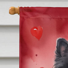 Load image into Gallery viewer, Pomeranian My Valentine House Flag