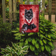 Load image into Gallery viewer, Pomeranian Valentine’s Day Garden Flag – Dog-Themed Heart Yard Decor
