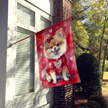 Load image into Gallery viewer, Pomeranian My Valentine House Flag