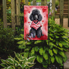 Load image into Gallery viewer, Black Poodle Valentine’s Day Garden Flag – Dog-Themed Heart Yard Decor
