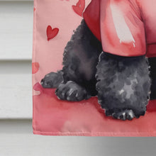 Load image into Gallery viewer, Black Poodle My Valentine House Flag