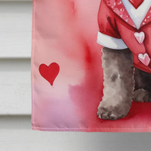 Load image into Gallery viewer, Chocolate Poodle My Valentine House Flag