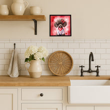 Load image into Gallery viewer, Chocolate Poodle My Valentine Framed Metal Print