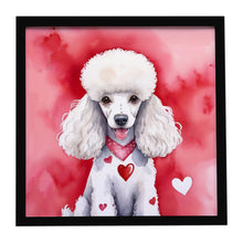 Load image into Gallery viewer, White Poodle My Valentine Framed Metal Print