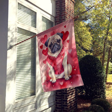Load image into Gallery viewer, Pug My Valentine House Flag