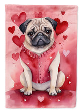 Load image into Gallery viewer, Pug My Valentine House Flag